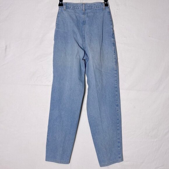 Vintage Bluenotes Light Wash High Rise Pleated Tapered Hammer Style Jeans - Picture 2 of 13